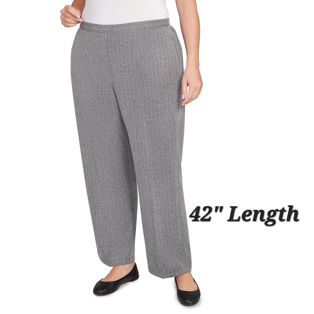 Alfred Dunner Women's Classic Fit Pants Waistband Gray Trousers NWT Size 16 - Picture 14 of 16